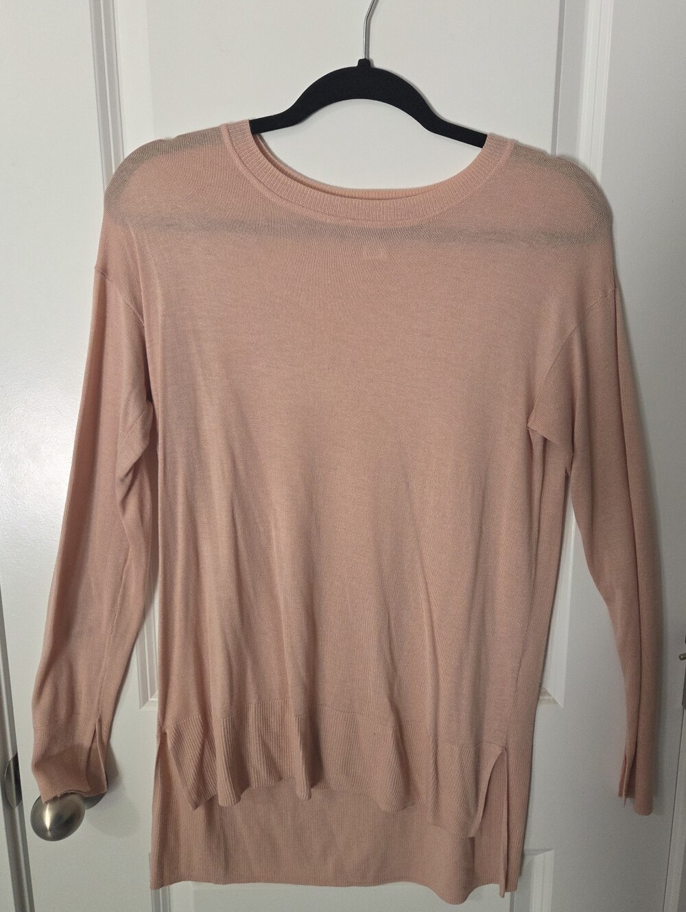 Light Pink Long Sleeve Knit Sweater